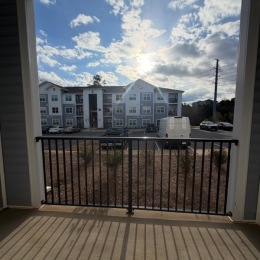 private porch with fence